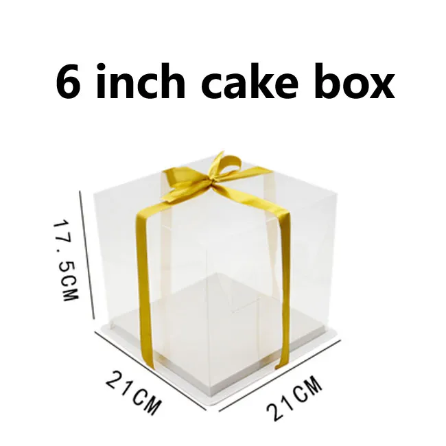 Wedidng Cakes Box Clear Present Wrap Pet Transparent 4. 6,8,10 Inch Bakery, Big Cake Mousse Birthday Boxes / 