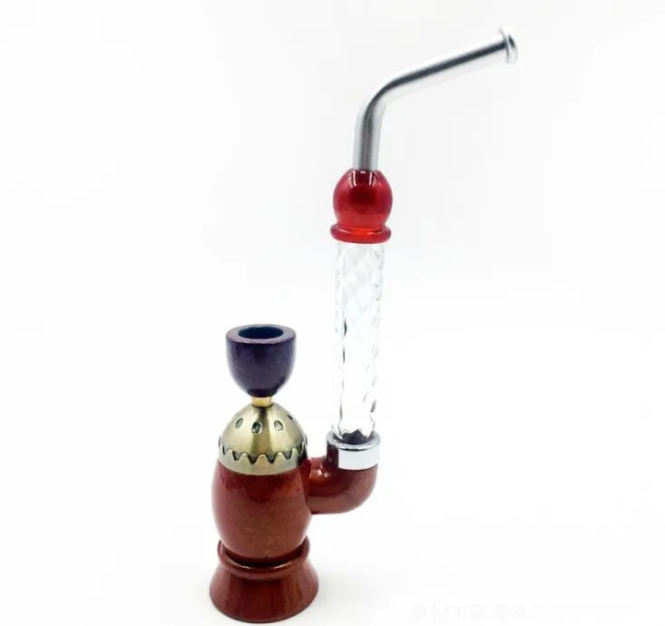 Water pipe double filtration kettle, hookah pipe, creative imitation rosewood smoking set