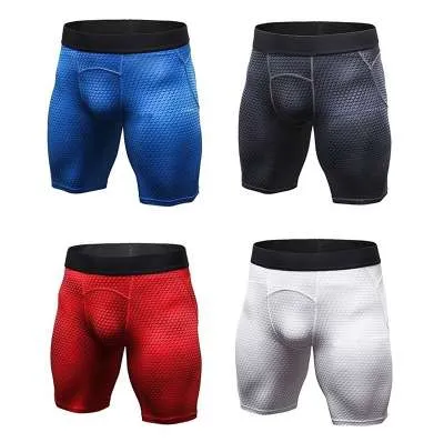 Collant da corsa da uomo per uomo Pantaloni corti ad asciugatura rapida Leggings sportivi Pantaloncini da ginnastica per bodybuilding Pantaloncini da fitness per yoga a compressione