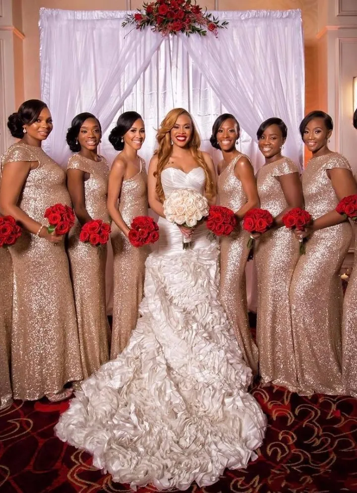 Burgundy and rose gold bridesmaid dress shop