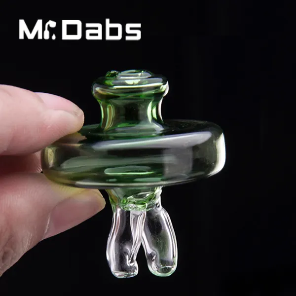 Glass Carb Cap Dual Directional Cap Smoking Accessories for 25mm OD Quartz Banger Nail Water Pipes Dabber Bongs Dab Oil Rigs