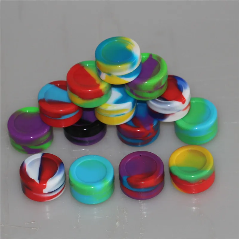 5ml non-stick silicone wax container silicone jar storage round shape silicon box dab wax container for 