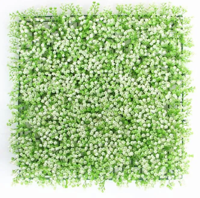 50 * 50cm 덥 수 룩 한 인공 플라스틱 벚꽃 웨딩 홈 오피스 장식에 대 한 녹색 잔디 잔디 꽃