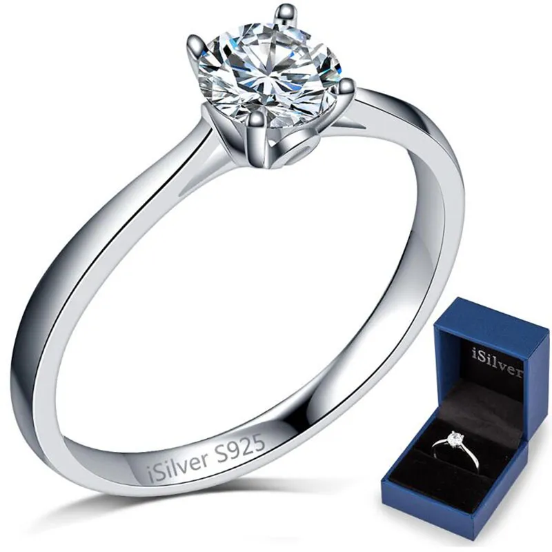 STERLING SLATER 2.0 Carat Soliteiro Engajamento de anel de casamento Classical Anniversary Esposa de Declaração dos Namorados Presentes Grátis Frete grátis