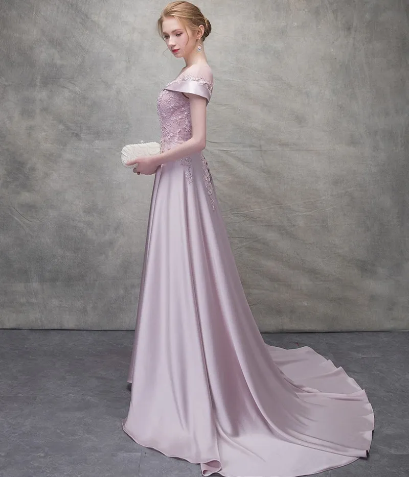 2018 prinses stijl avondjurken juweel hals kant applique prom jurken kristal een lijn avondjurk met kant op