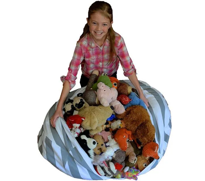 Stor omkrets 2m fyllbar djur leksaker förvaring bönväska fyllda barn plysch leksaksorganisatör kreativ stol för barn9379016