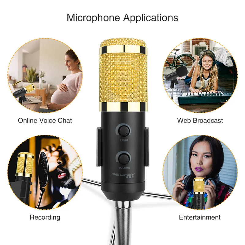 MKROFON BM 800 Upgrade BM 900 USB Professional Mikrofon für Computer-Kondensatormikrofon Karaoke-Mikrofone