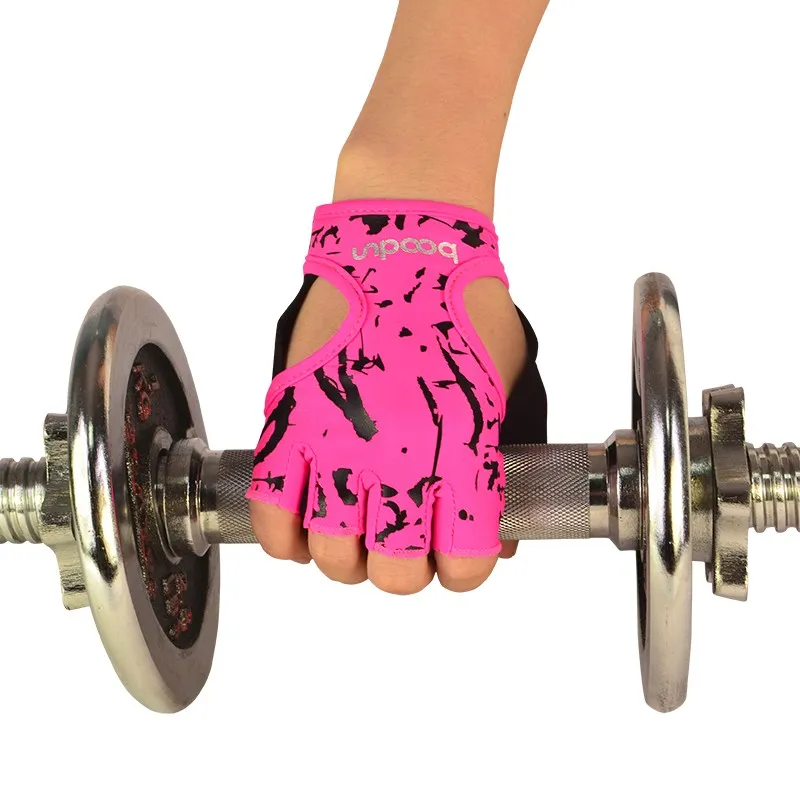 Kvinnor gym fitness handskar bowling hantel halvfinger lundar träning tyngdlyftande träning vandring barbell yoga sport handske Guantes luva