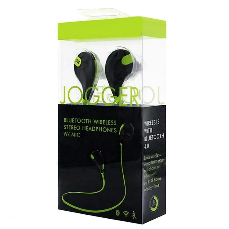 JOGGER QY7 sports wireless Bluetooth 4.1 headphones stereo earphones headset with Mic calls for iPhone 8 Samsung with Retail box