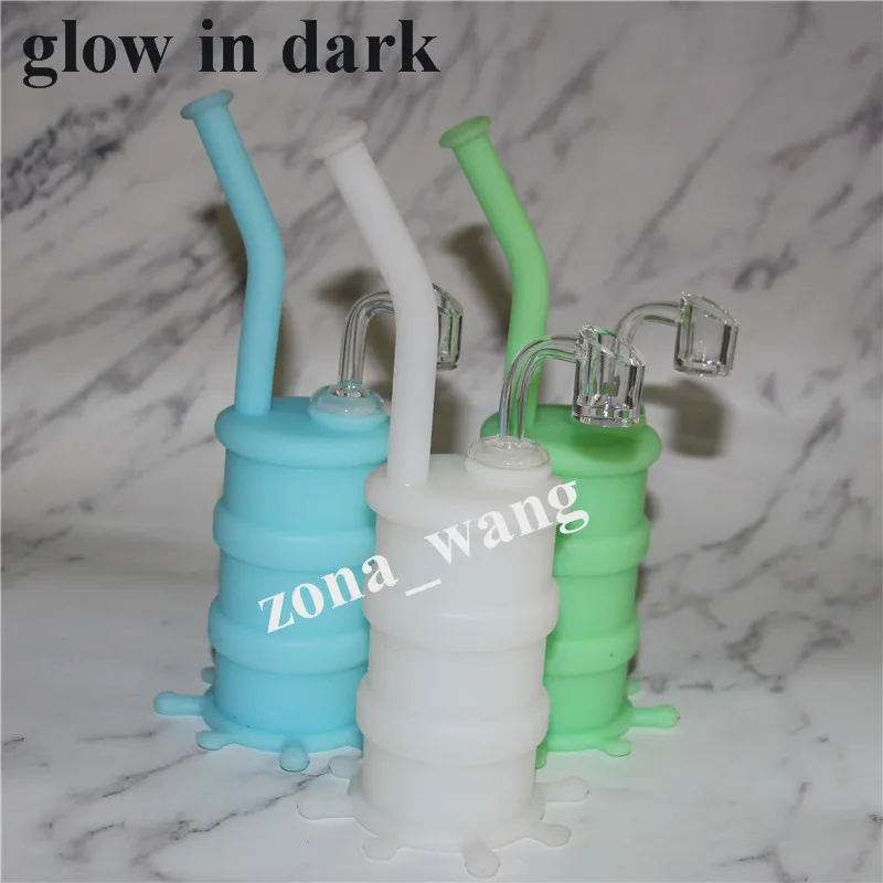 Wholesale Glow In The Dark Portable Silicone Hookah Rig With