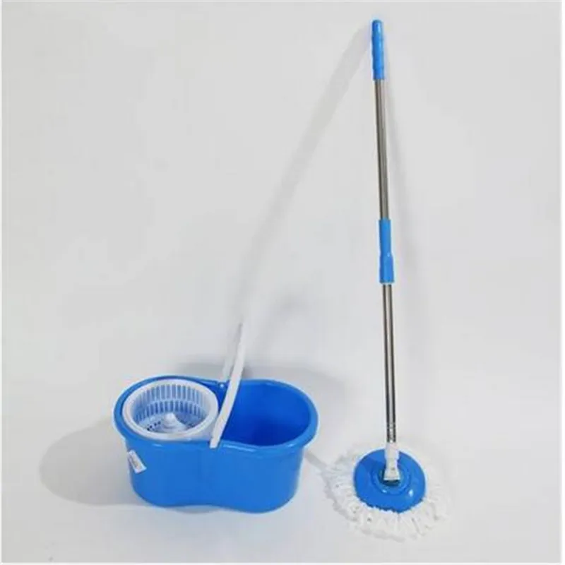 Wholesales 360° Rotating Head Easy Magic Floor Mop Bucket 2 Head Microfiber Spinning Household Cleaning Tools