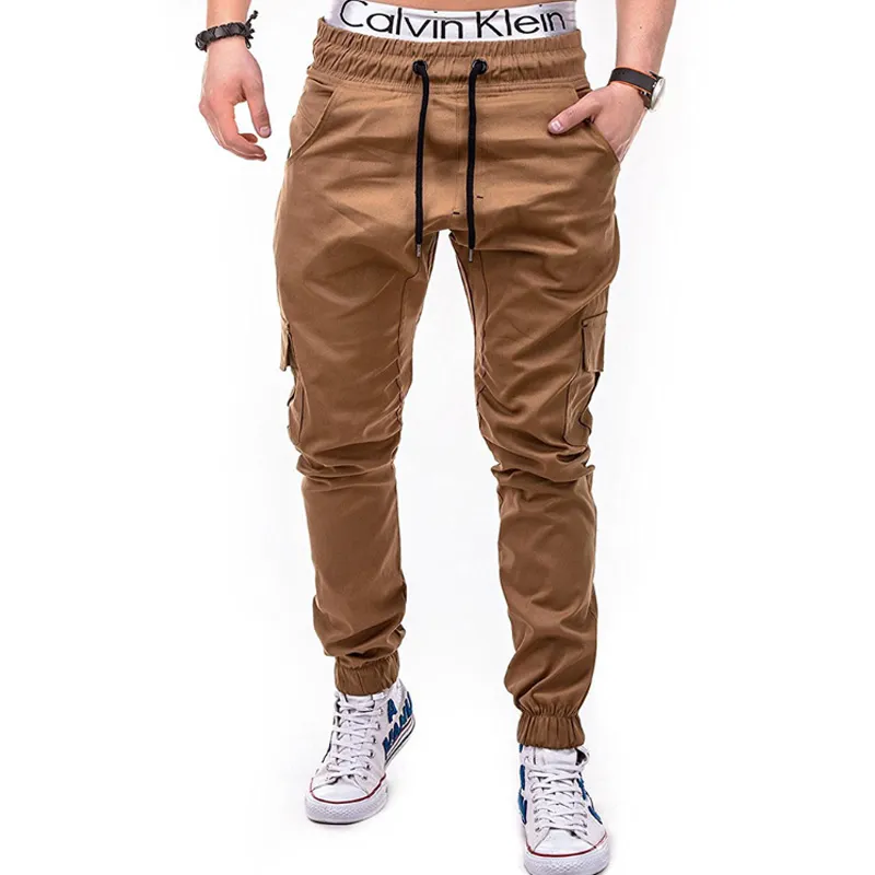 Mężczyźni Joggers 2018 Nowe Spodnie Casual Mężczyźni Marka Odzież Wysokiej Jakości Wiosna Długie Spodnie Khaki Elastyczne Spodnie męskie Męskie Joggers 3XL