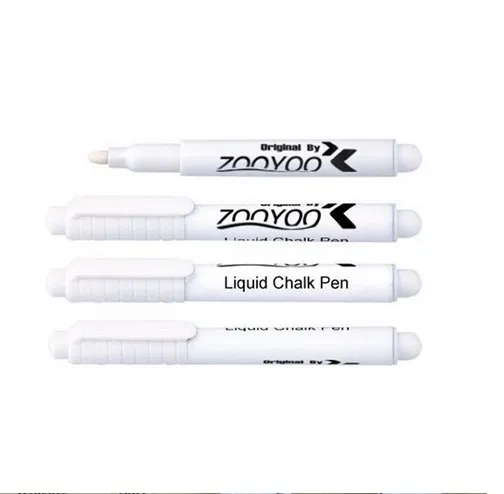 Stylos à craie liquide effaçables pour tableau noir, stylo marqueur blanc,  stylo d'écriture professionnel, papeterie, 2 pièces - AliExpress