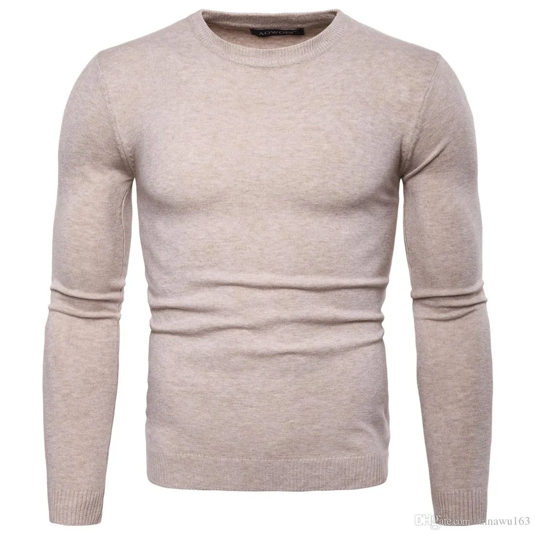 Maglione pullover slim fit Top alla moda da uomo con girocollo a maniche lunghe Misto cashmere di alta qualità lavorato a maglia Abbigliamento invernale da uomo in vendita