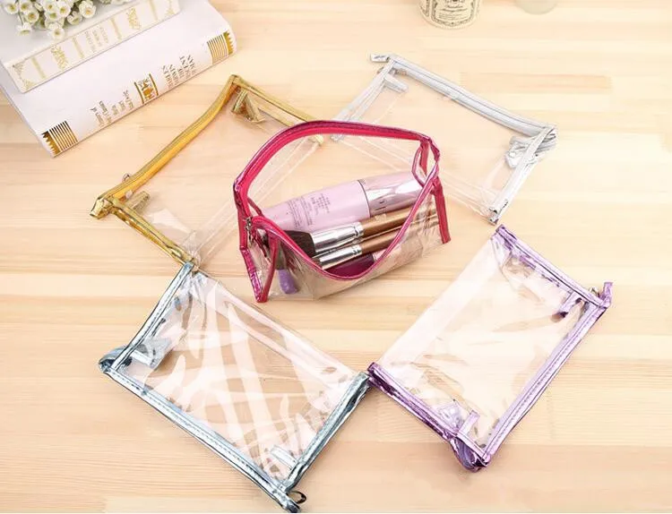 Transparent PVC Makeup Torba Wysokiej Jakości Beautician Wodoodporna Torba Kosmetyczna Damska Torby Przechowywanie Travel Torebka DHL Darmowa Wysyłka