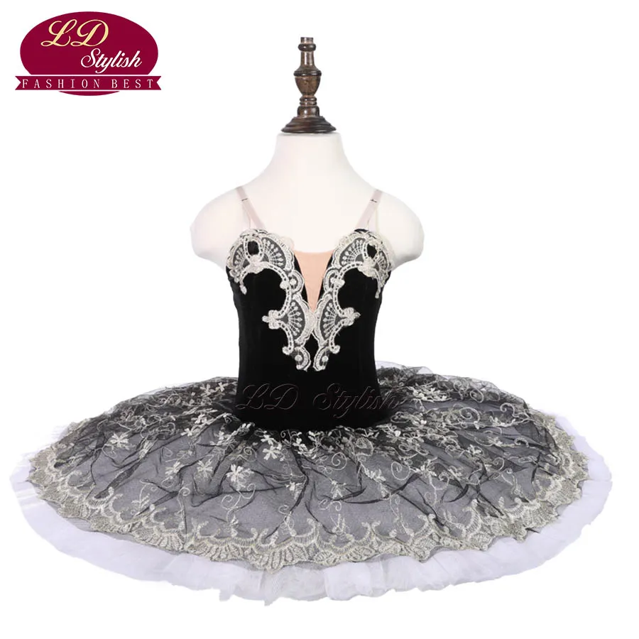 Kinderen Zwart Ballet Tutu Don Quixote Performance Stage Wear Girls Classical Ballet Dance Competition Kostuums Adult Ballet