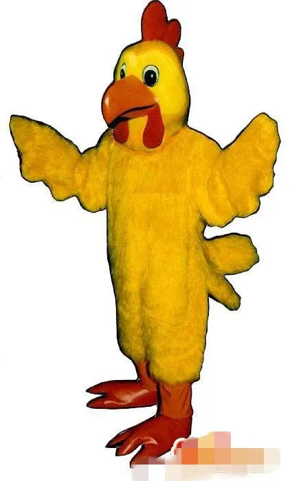 Custom Yellow rooster chicken mascot costume free shipping