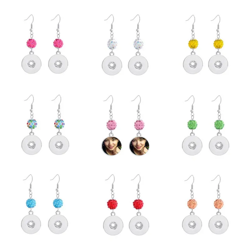 blank dangle Chandelier earrings for sublimation fashion drop earring for women thermal transfer printing jewelry customized gift