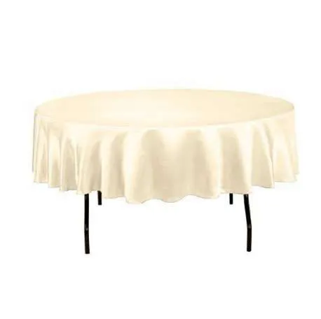 145 cm runder Satin-Tischdeckenbezug für Hochzeit, deckt Tischdecke, Zuhause, Restaurant, Party, Weihnachtsdekoration, 21 Farben ab