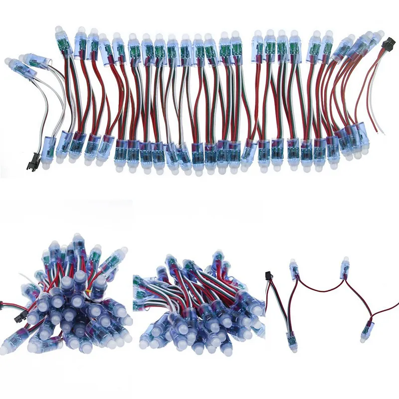 RGB WS2811 IC Led Pixel Module luzes 12mm IP65 luzes pontuais à prova d'água DC 5V String Luz endereçável de Natal para letras Assinar anunciar
