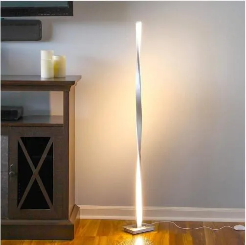 Modern LED Golvlampa för vardagsrum Få komplimanger Stående Pole Light för Familjerum Sovrum Offices Dimmul Belysning