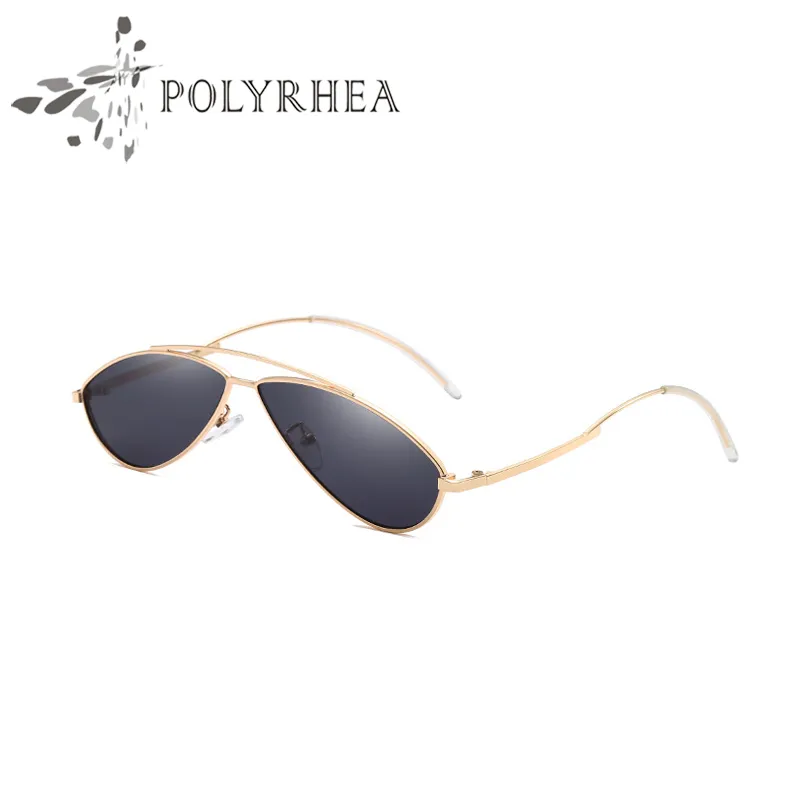 2021 Avant-Garde 유행 선글라스 작은 사각형 금속 여성 브랜드 디자이너 빈티지 태양 ​​안경 사각형 안경 선글래스 상자