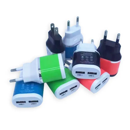 US / EU-kontakt 5V 2A Wall Charger AC Power Adapter Dual USB Hemladdare för iPhone 7 8 x Samsung Galaxy S7 S8