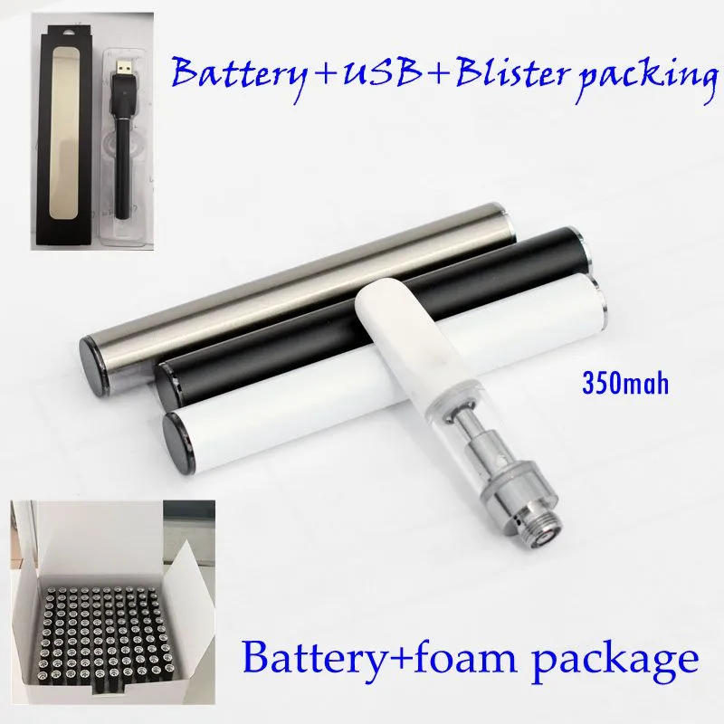 Batterie de Vape automatique de 350mAh 510 piles préchauffées pour les cartouches de stylo de vaporisateur E emballage d'atomiseur CIG OEM disponible