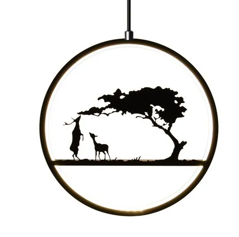 Creative Deer Chandelier Scandinavian Restaurang Personlighet Modern Enkel Aisle Entré Art Single Head Bar Landelier