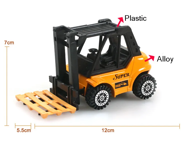 합금 Machineshop 트럭, 포크 리프트, 트랙터 삽, 굴착기, 불도저, 4 종류, 아이를위한 '생일'선물, 수집, 가정 장식