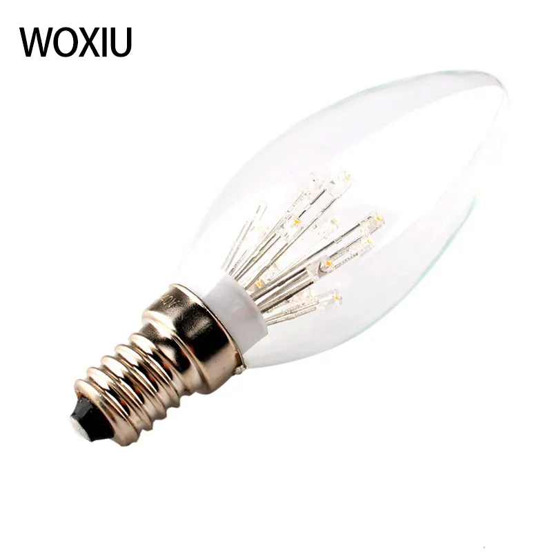 WOXIU LED-Glühlampe E14, kleine Schraubkerzenlampe, 3 W, Blasen-Kronleuchterlampe, LED-Glühlampe, Rücklichtquelle