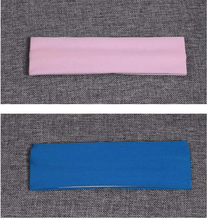 Nova moda sólida esporte yoga dança motociclista largo headband capas esticar fita cabelo elástico menina / mulheres envoltório cabeça