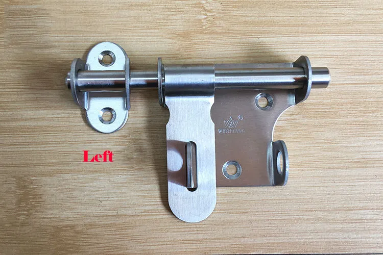 Stainless Steel Security Door Bolts Turn Left or Right with Lock Hole Heavy Duty Door Bolts with Screws Door Latch