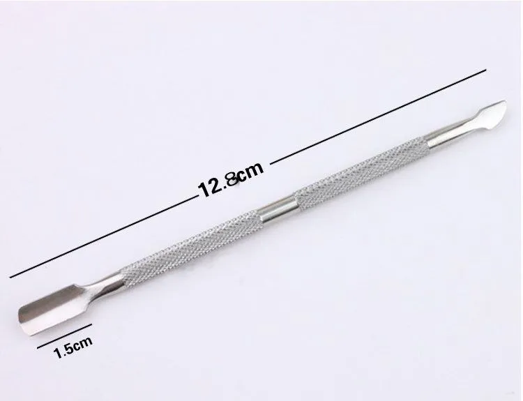 Hot Rvs Cuticle Remover Dubbelzijdige Vinger Dode Huid Push Nail Cuticle Pusher Manicure Nail Care Tool