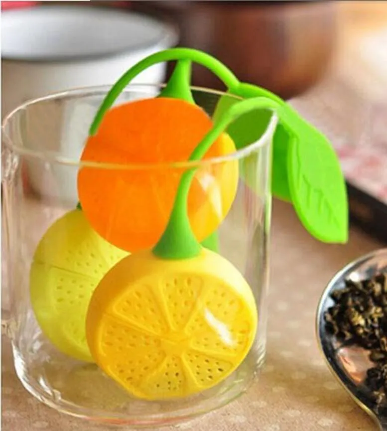 Silicone TeaBag Tea Siljer Infuser Tekanna Teacup Filterväska Lemonstil Hot Sales DHL UPS Gratis frakt