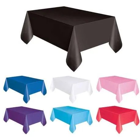 Large Plastic Rectangle Table Cover Cloth Wipe Clean 183cm x 137cm Disposable plastic Large Plastic Table Cloth #50210