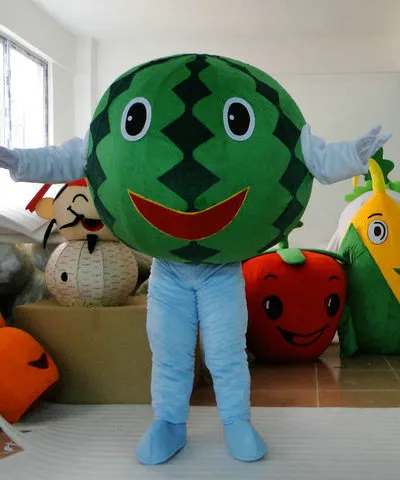 Vattenmelon maskot kostymer animerad tema frukt cospaly tecknad maskot karaktär halloween karneval part kostym
