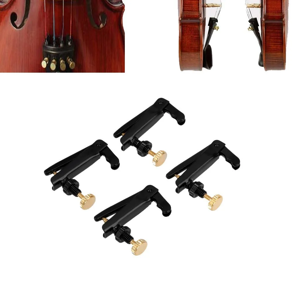 Violin Fine Tuner Adjuster With Copper Plating Screws For 3/4 4/4 Size
