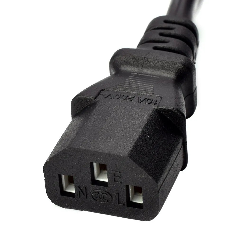 EU / UK / US-kontakt nätkabel 1m 100cm 3 Pluggkontakter LED Light Power Adapter EU / UK / US Plug Cable Laddningslinje