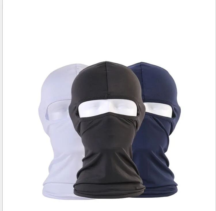 Hurtownie Ochrony Outdoor Full Face Spandex Balaclava Nakrycia głowy Ski Neck Maski na rowerze Motocykl Maska Maska Taktyczna Kaptur