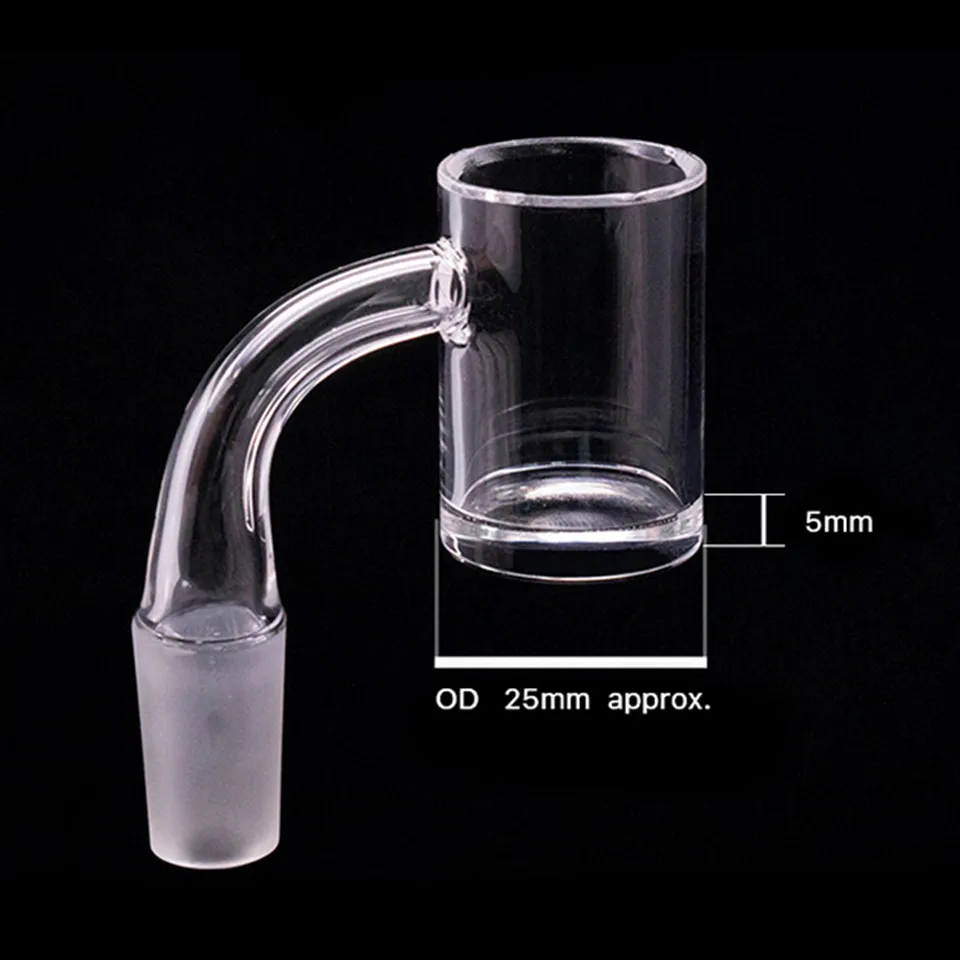 Smoking Accessories beveled edge Quartz Banger bucket 5mm bottom 25mm OD Nail Female Male 14mm Domeless nails for glass water pipe bong