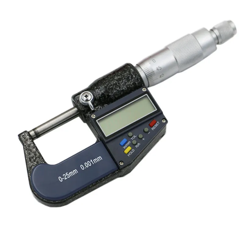 0.001mm Eletrônico Digital Medidor de Paquímetro Micrômetro Externo 0-25mm LCD Micrômetro Digital Caliper Calibre Medida Ferramentas