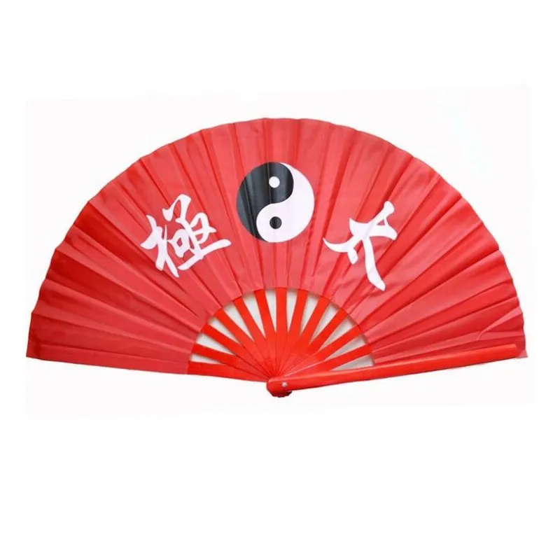 Chinese traditional Tai chi pattern Kung fu fan folding fan for Wu shu 33cm fan frame for men and women QW8916