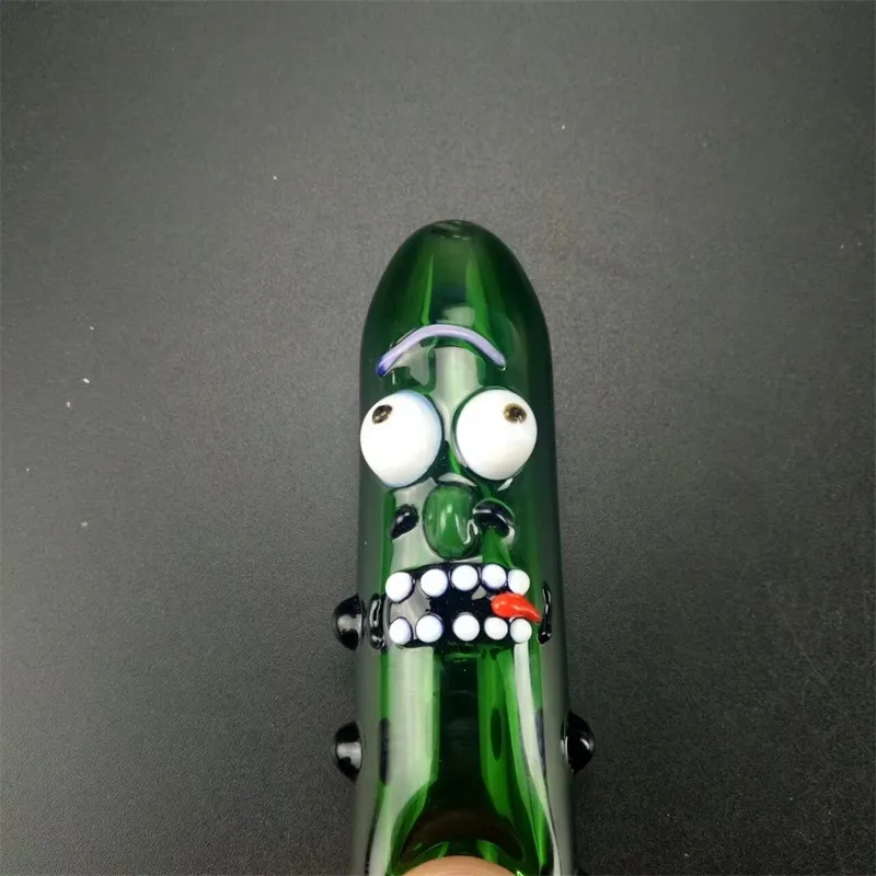 Colorful Pickle Smoking Glass Pipe Cucumber Heady Tobacco Pipes Pyrex Glass Spoon Pipe Hand Pipes For Dry Herb Vaporizer Hookah Water Bong