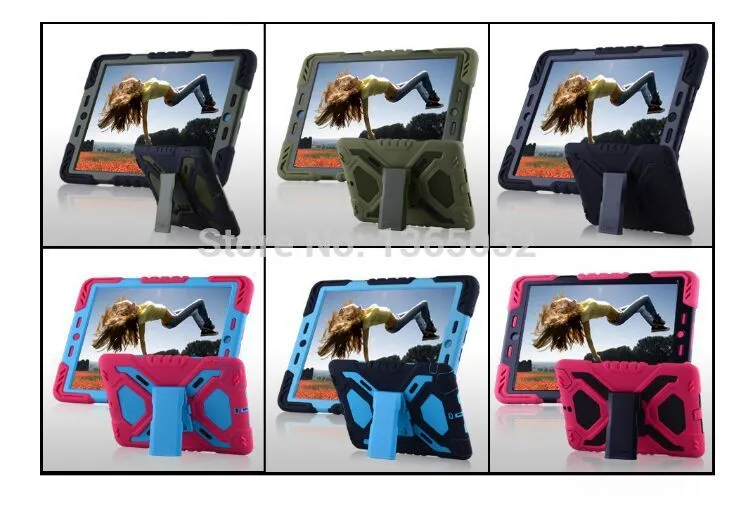 Pepkoo Spider Extreme Military Heavy Duty Waterproof Dust Shock Proof med Stand Hang Cover Case för iPad 2 3 4 för iPad Air 1 2 P232K