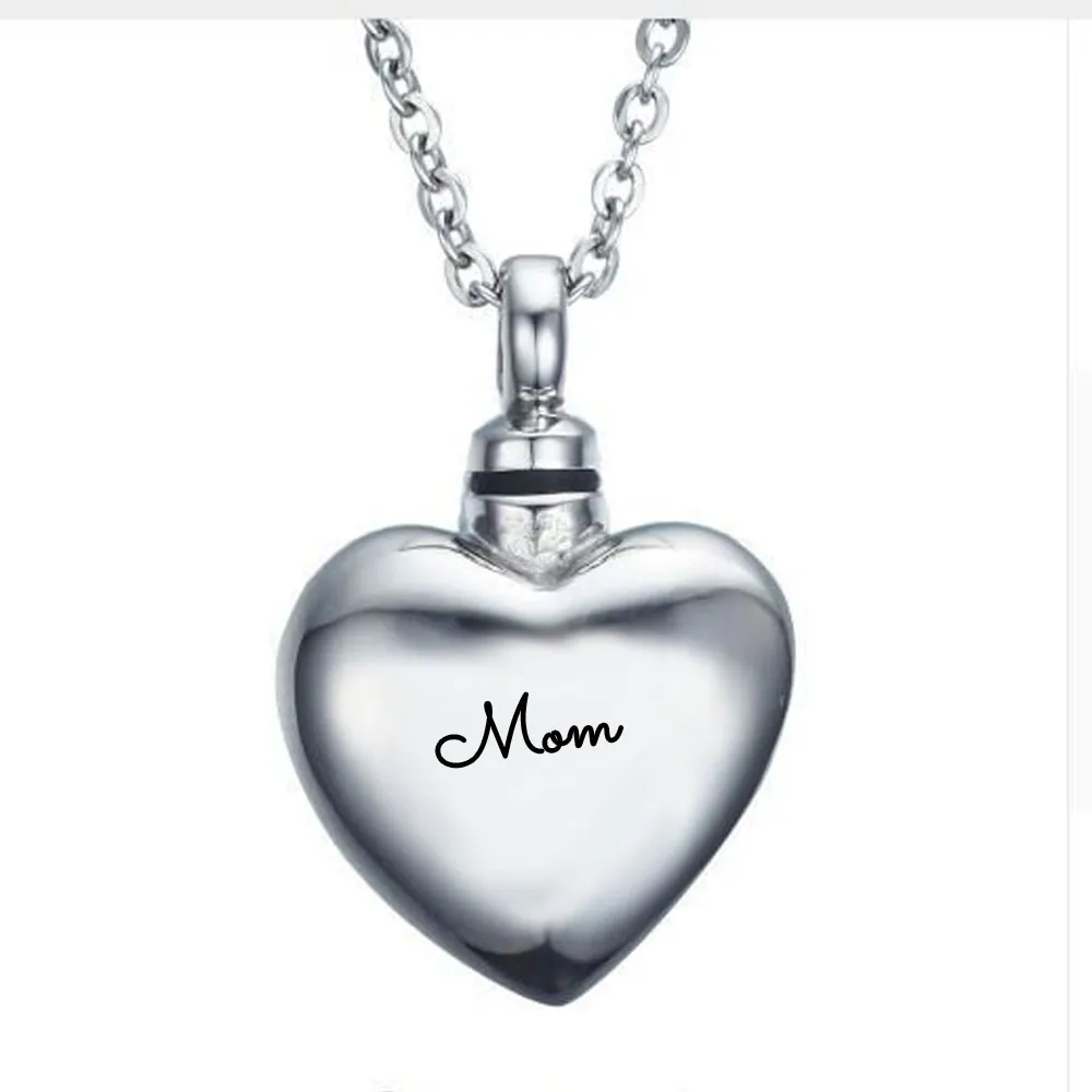 Roestvrij staal Groothandel Persoonlijkheid vol met hartvormige mom parfumflessen urn begrafenis crematie sieraden hangers souvenir ketting