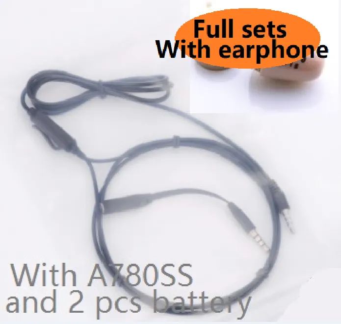 EDIMAGE High Quality mini Loopset Neckloop and 2x batteries work with GSM Earphone Earbud Built-in MIC