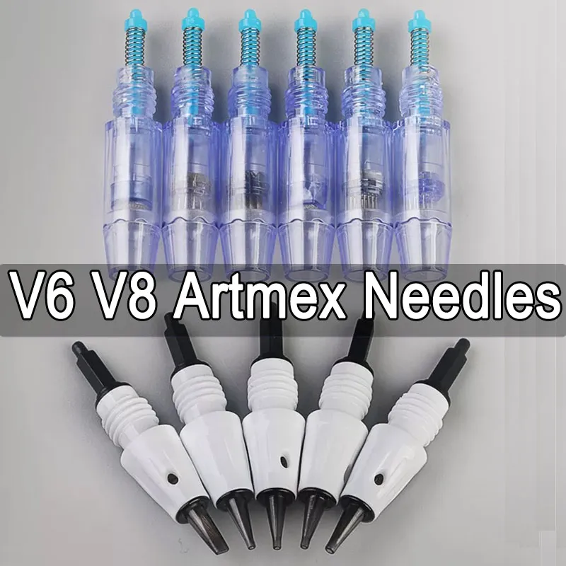 도매 20pcs Artmex 바늘 V11 V9 V8 V6 PMU MTS 바늘 카트리지 반영구 화장 M1 R3 R5 F3 F5 F7 문신 바늘 카트리지