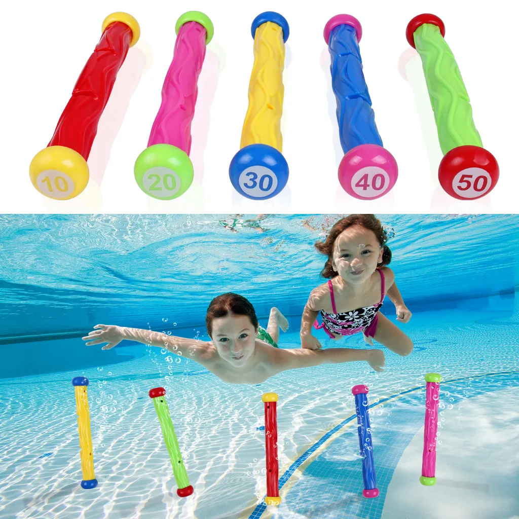Toy Deluxe Underwater Swimming/Diving Pool Toys Diving Sticks, Torpedo Bandits, Pack Of 9 From