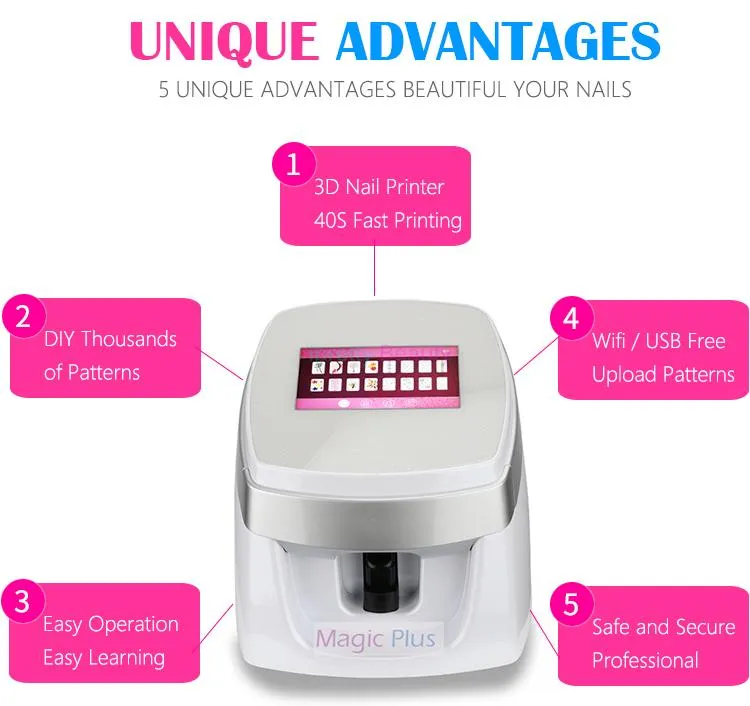 QJJML Portable Nail Art Printer, 3D Smart Automatic Nail Printer, Support  WiFi/DIY,1024 x 600 Pixels, 7-inch HD Screen Mobile Nail Printing Machine  for Home Nail Salon : Amazon.co.uk: Everything Else